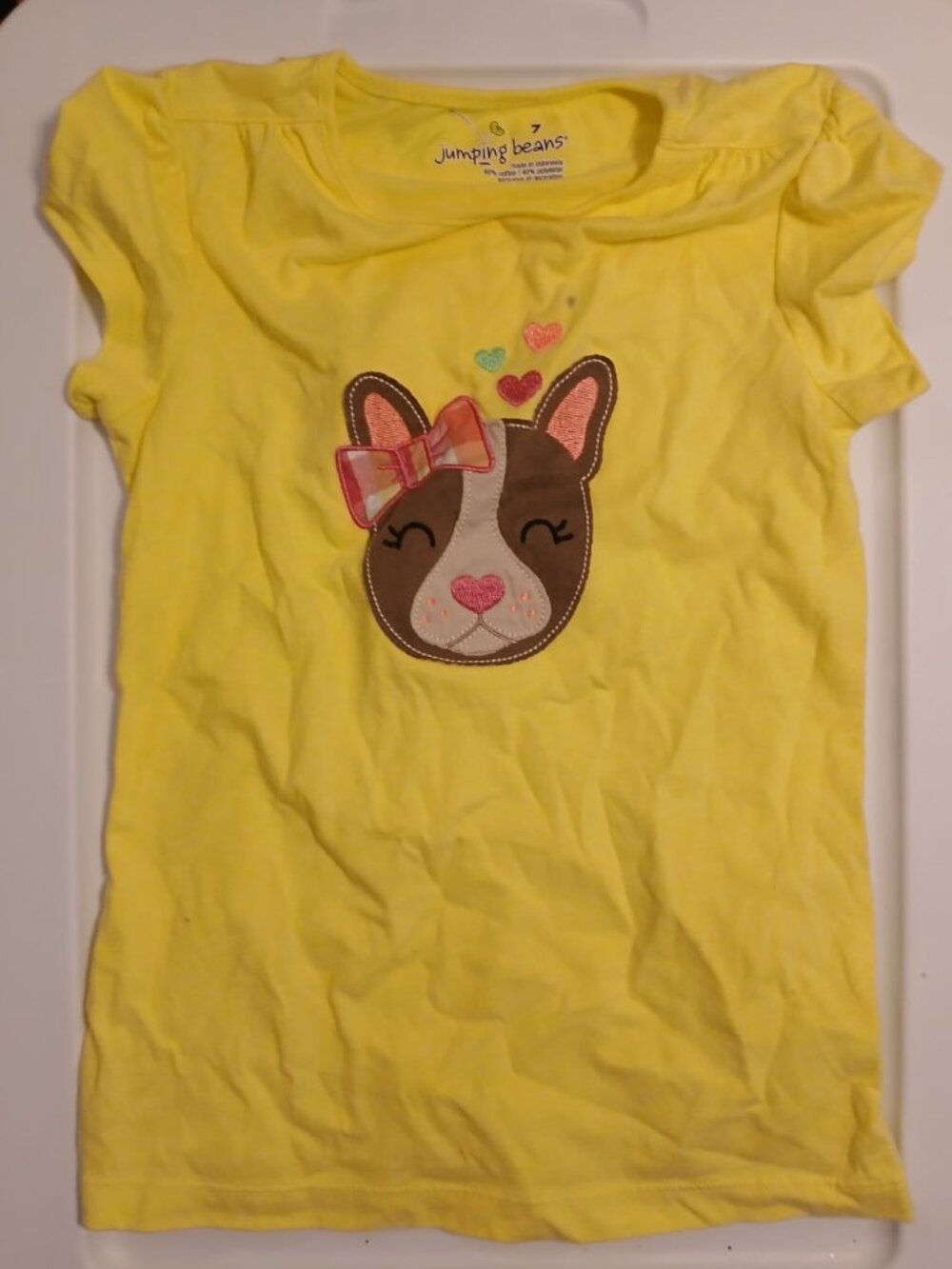 Jumping Beans Girls 7 Dog Shirt